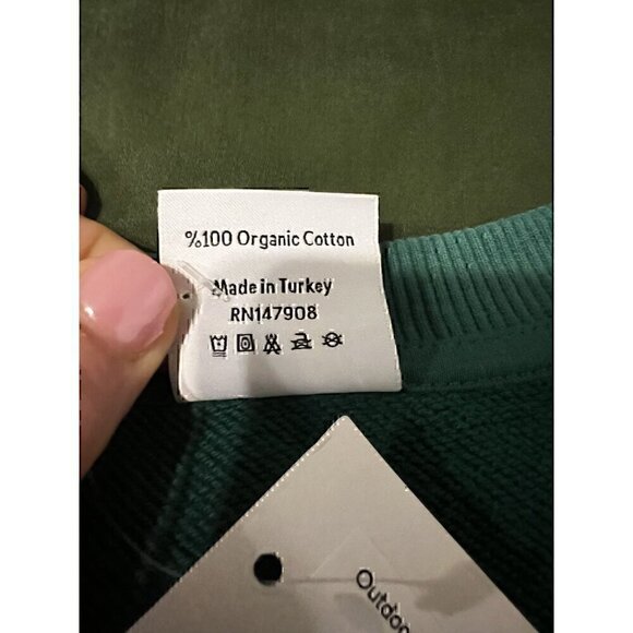 OUTDOOR VOICES FLOWERS GRAPHIC 100% ORGANIC COTTON TERRY CROPPED SWEATSHIRT, 3XL - Picture 5 of 6